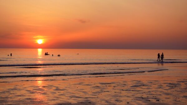 Sunset on a Cornish Beach