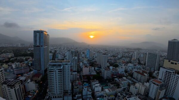 Nha Trang Vietnam sunset skyline