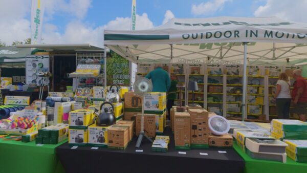 Trade stall selling vanlife gear at Bath & West Showground