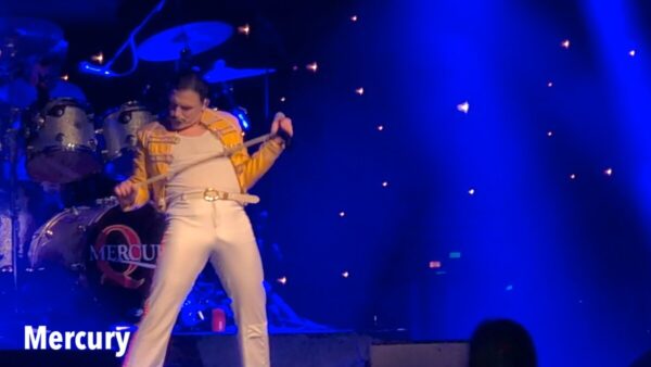 Queen tribute band Mercury performing at Bath & West Showground