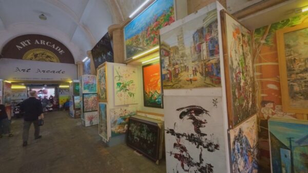 Local art arcade in Saigon