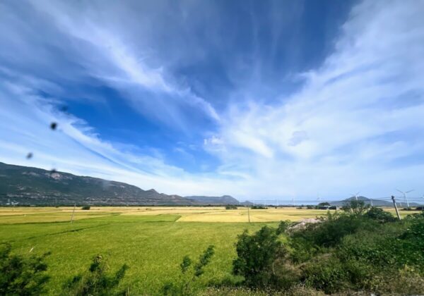 Vietnam countryside seen from Vung Tau to Nha Trang bus