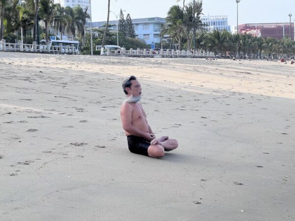 A Nha Trang Vietnam local on the beach