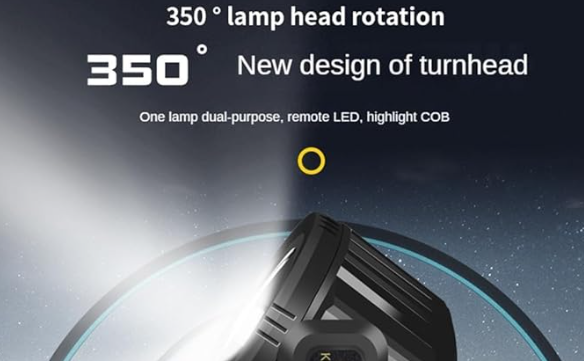 LETOUR torch diagram showing 350° rotating head design.